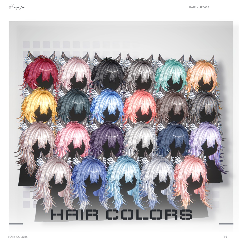 🚀SALE🚀【22 avatars】【VRC Hair】SP-007