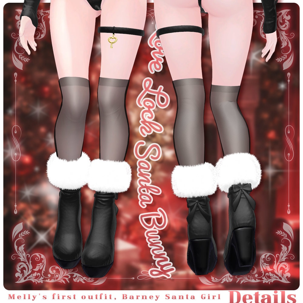 ⟦VRC 6アバター対応⟧ 🎅🏻LoveLock Santa Bunny🐰 ♥ 6Avatar ♥