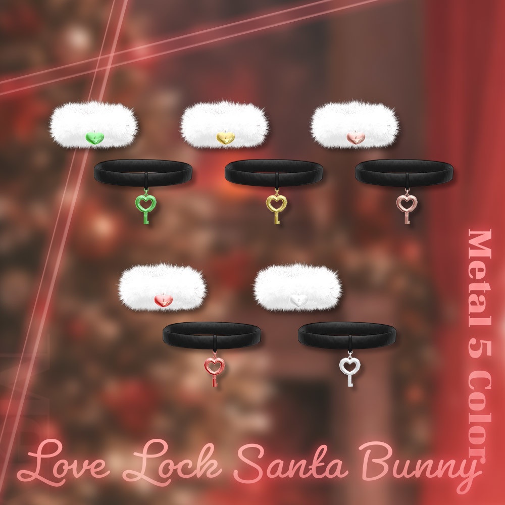 💥SALE💥 ⟦VRC想定⟧ 🎅🏻LoveLock Santa Bunny🐰 ♥ 6Avatar ♥