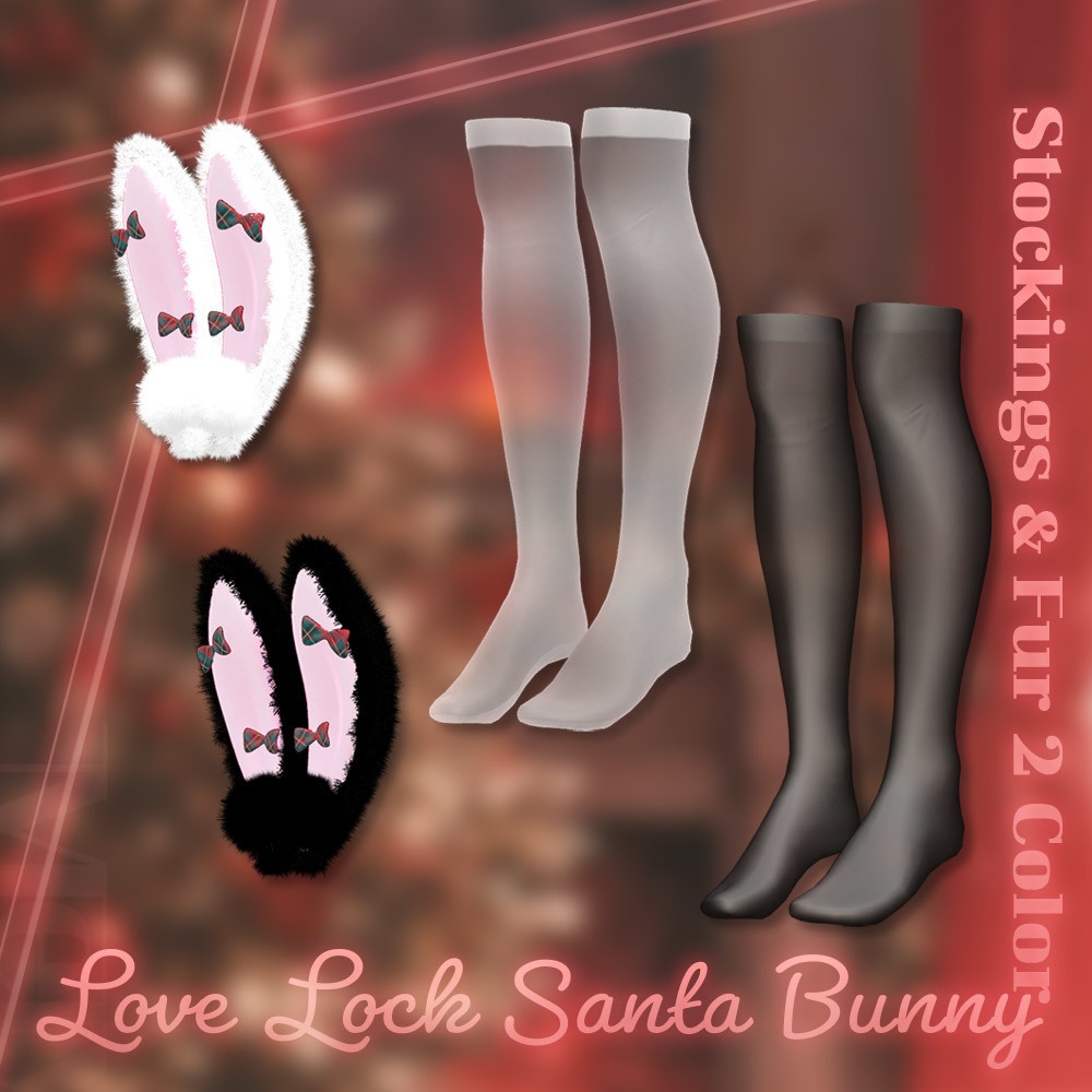 💥SALE💥 ⟦VRC想定⟧ 🎅🏻LoveLock Santa Bunny🐰 ♥ 6Avatar ♥