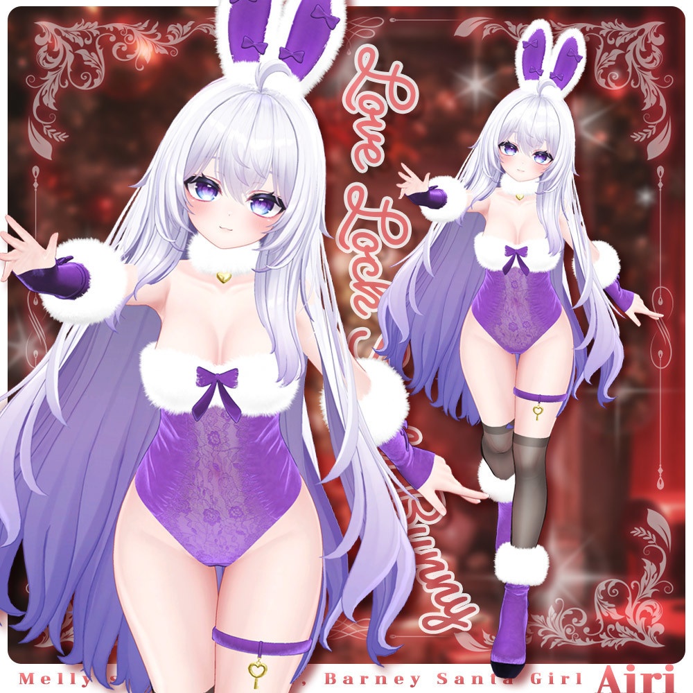 ⟦VRC 6アバター対応⟧ 🎅🏻LoveLock Santa Bunny🐰 ♥ 6Avatar ♥