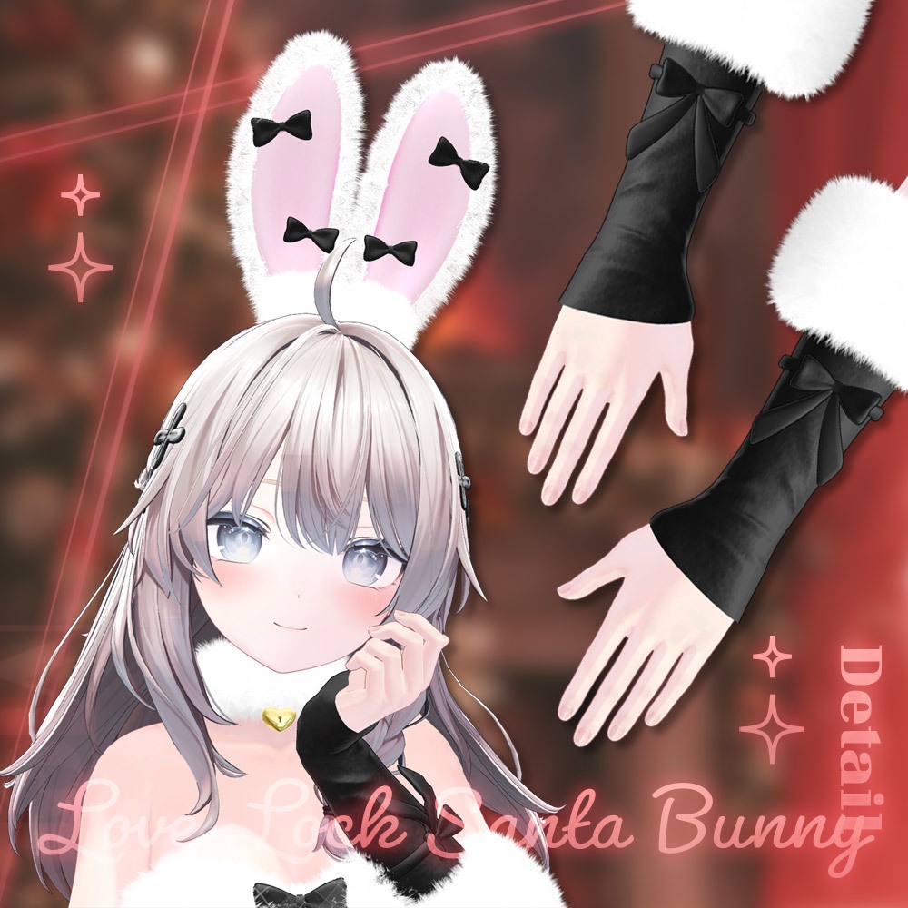 💥SALE💥 ⟦VRC想定⟧ 🎅🏻LoveLock Santa Bunny🐰 ♥ 6Avatar ♥