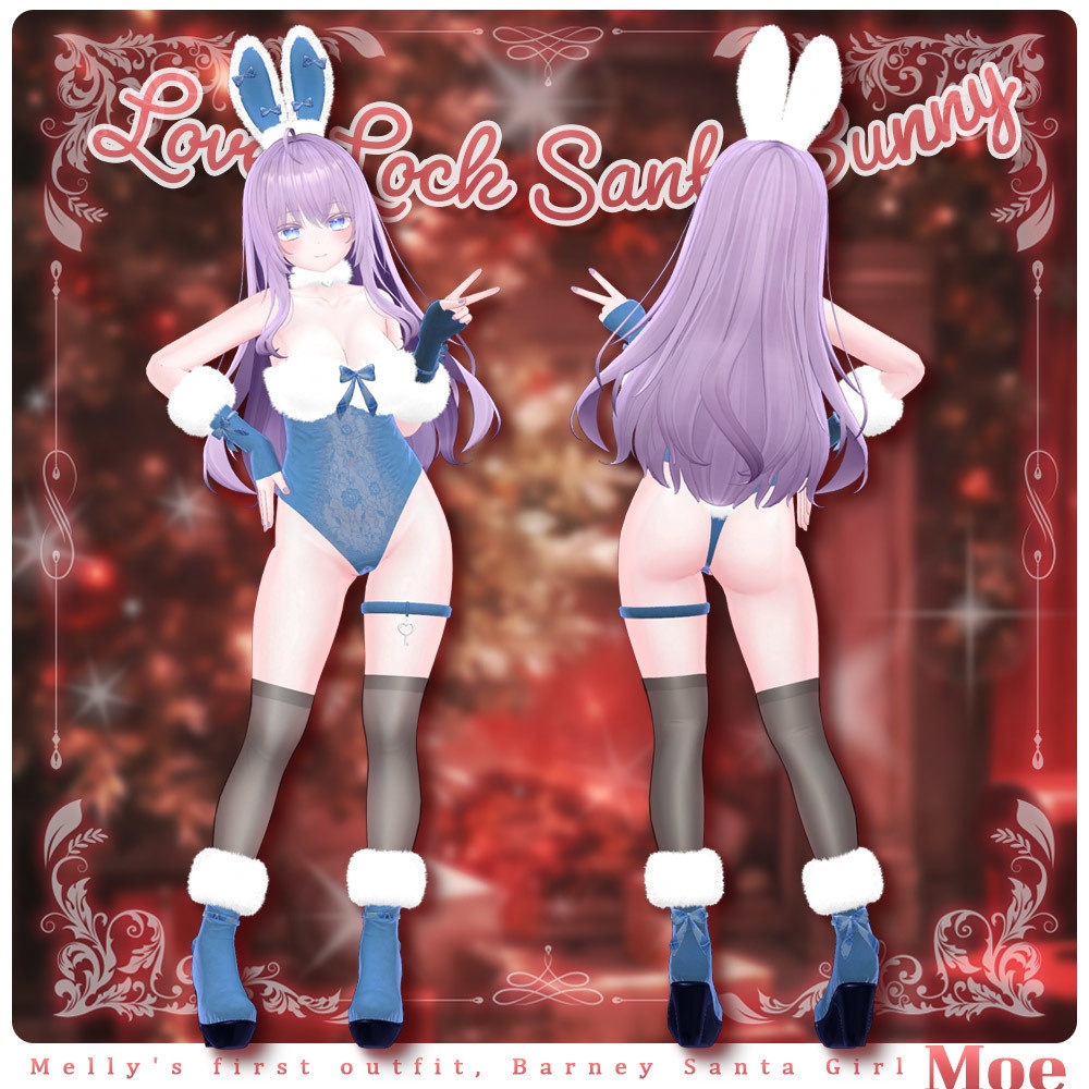 ⟦VRC 6アバター対応⟧ 🎅🏻LoveLock Santa Bunny🐰 ♥ 6Avatar ♥