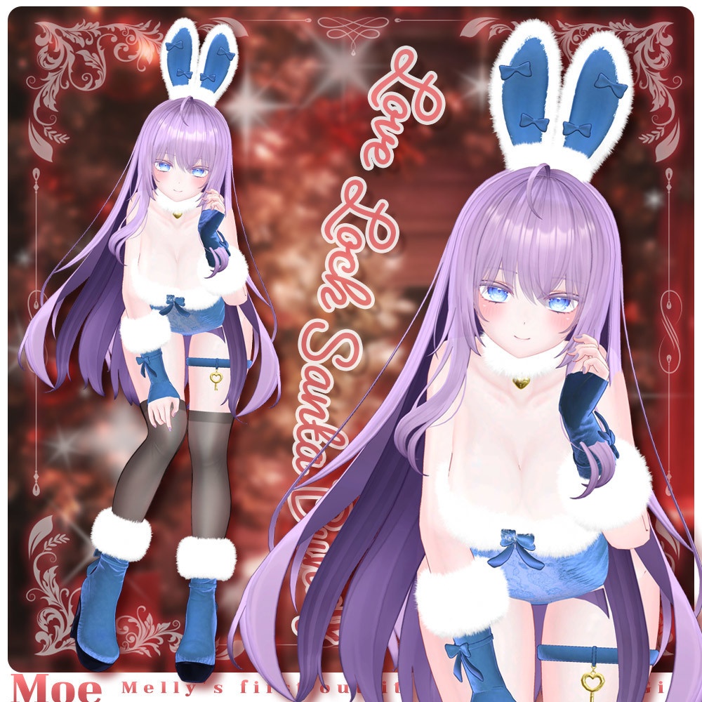 ⟦VRC 6アバター対応⟧ 🎅🏻LoveLock Santa Bunny🐰 ♥ 6Avatar ♥