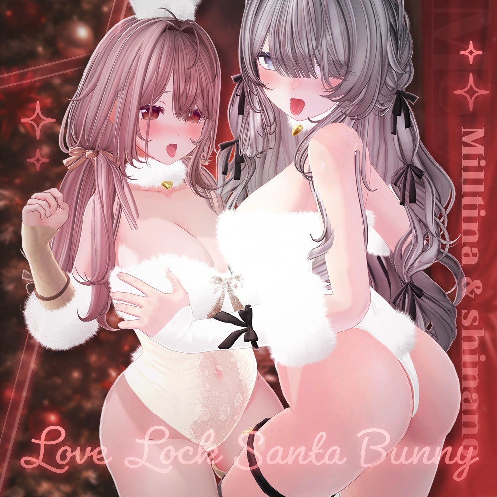 💥SALE💥 ⟦VRC想定⟧ 🎅🏻LoveLock Santa Bunny🐰 ♥ 6Avatar ♥