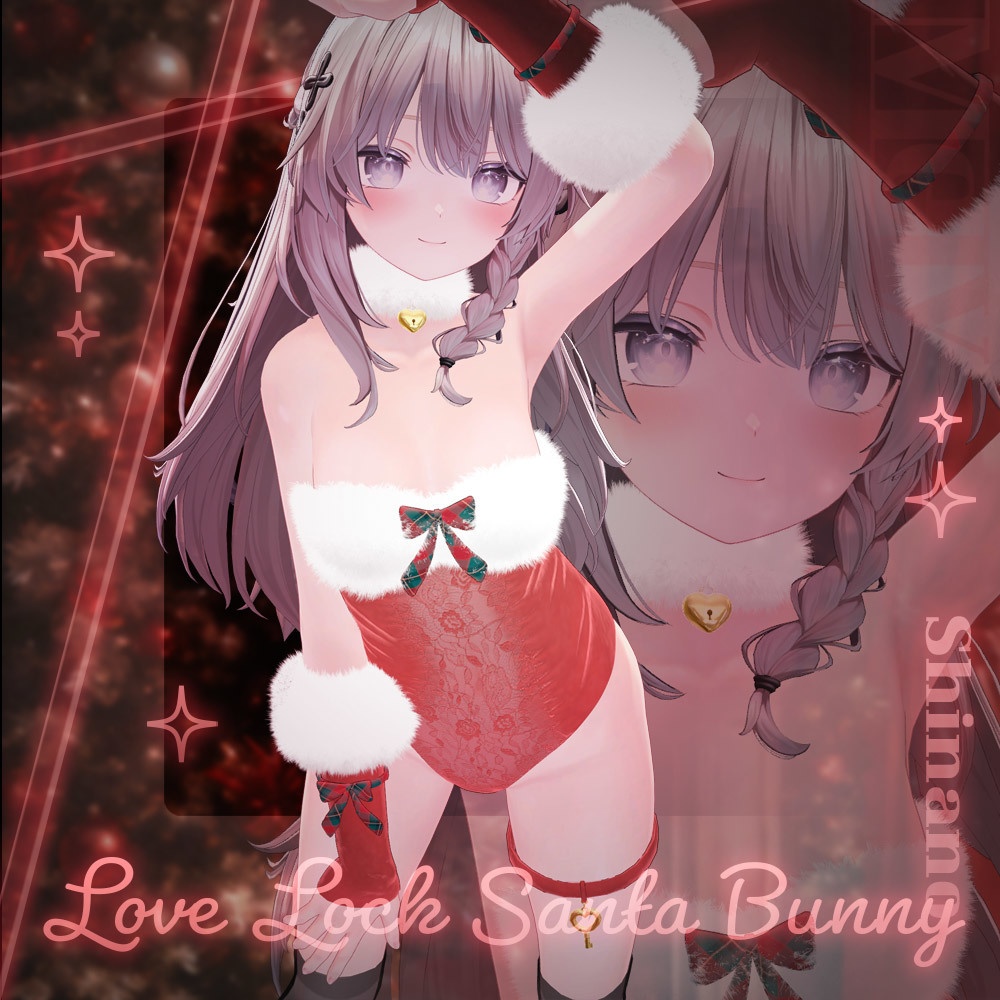 💥SALE💥 ⟦VRC想定⟧ 🎅🏻LoveLock Santa Bunny🐰 ♥ 6Avatar ♥