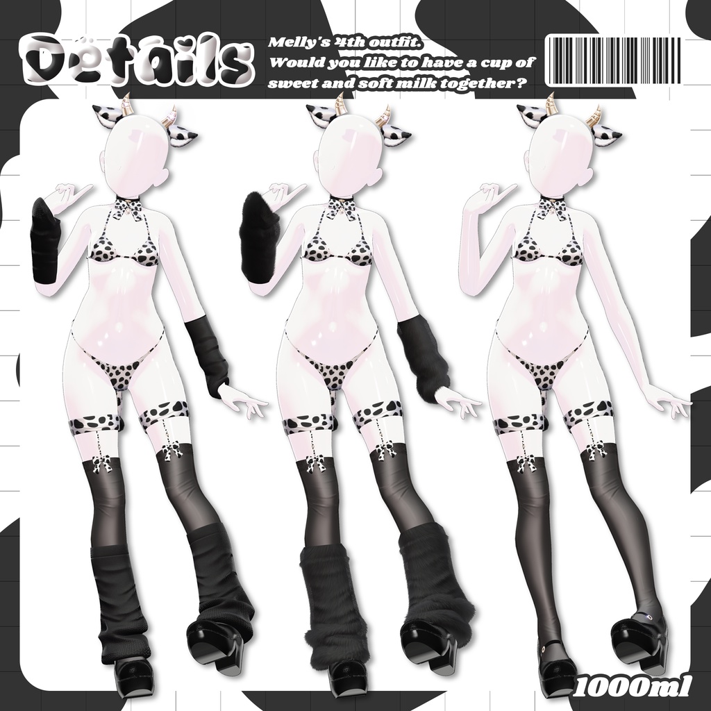 ♥️SALE♥️ ⟦VRC 10アバター対応⟧ 🐄Baby milk cow bikini🍼 ♥ 10Avatar ♥