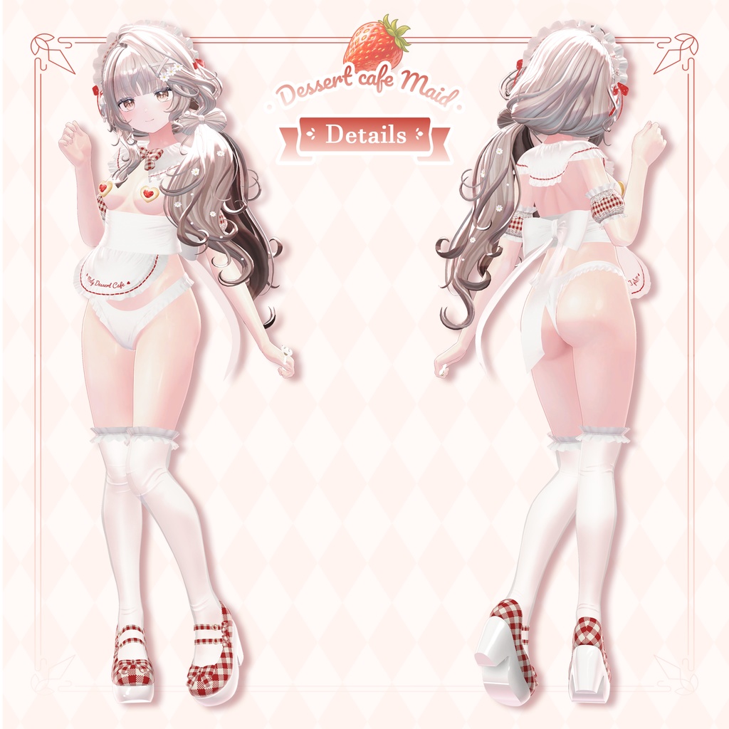 ❤️SALE❤️ ⟦VRC 10アバター対応⟧ 🍰 Dessert cafe Maid 🍰 ♥ 10Avatar ♥