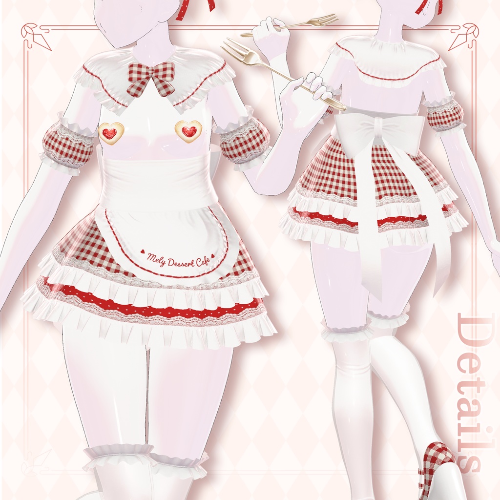 ❤️SALE❤️ ⟦VRC 10アバター対応⟧ 🍰 Dessert cafe Maid 🍰 ♥ 10Avatar ♥