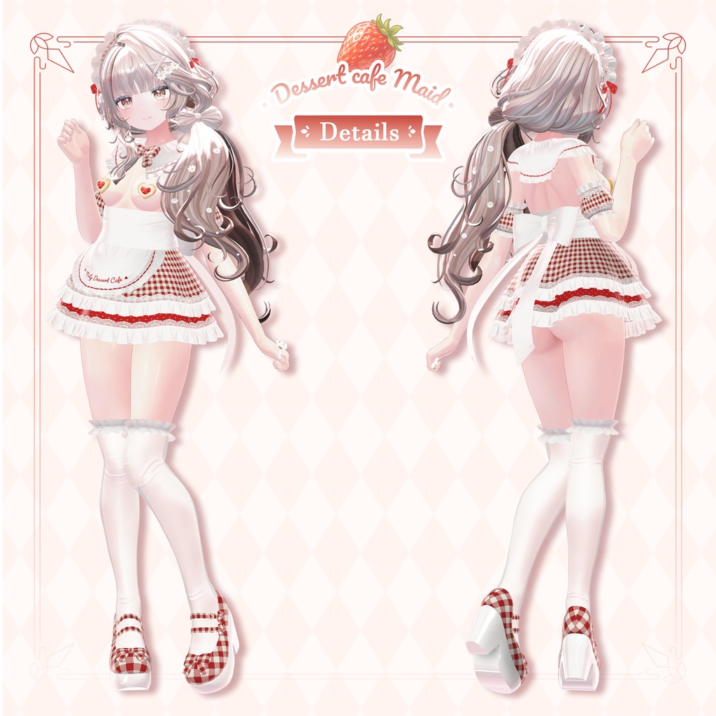 ❤️SALE❤️ ⟦VRC 10アバター対応⟧ 🍰 Dessert cafe Maid 🍰 ♥ 10Avatar ♥