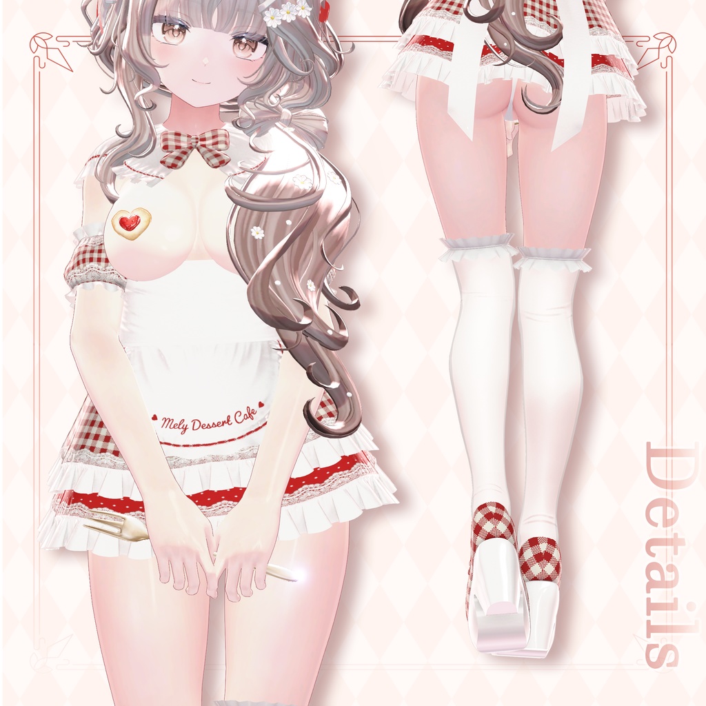 ❤️SALE❤️ ⟦VRC 10アバター対応⟧ 🍰 Dessert cafe Maid 🍰 ♥ 10Avatar ♥