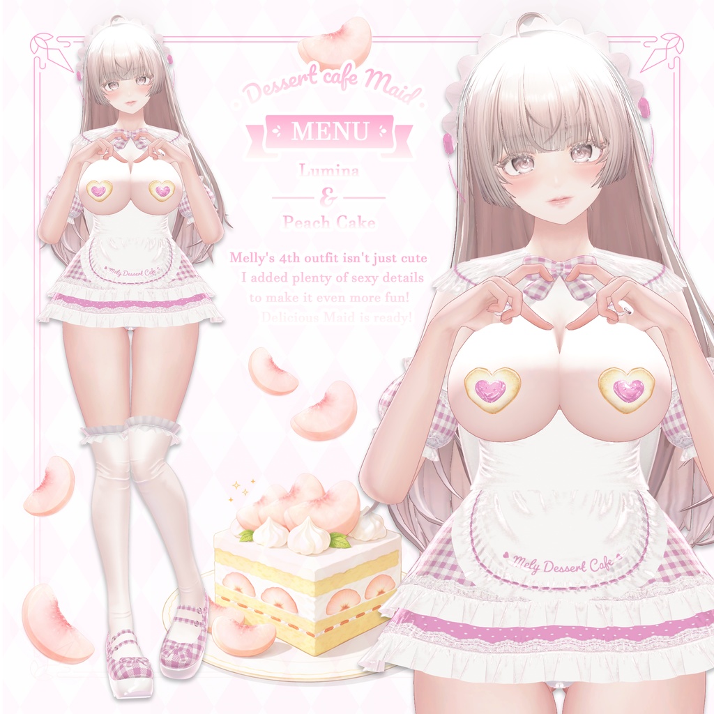 ❤️SALE❤️ ⟦VRC 10アバター対応⟧ 🍰 Dessert cafe Maid 🍰 ♥ 10Avatar ♥