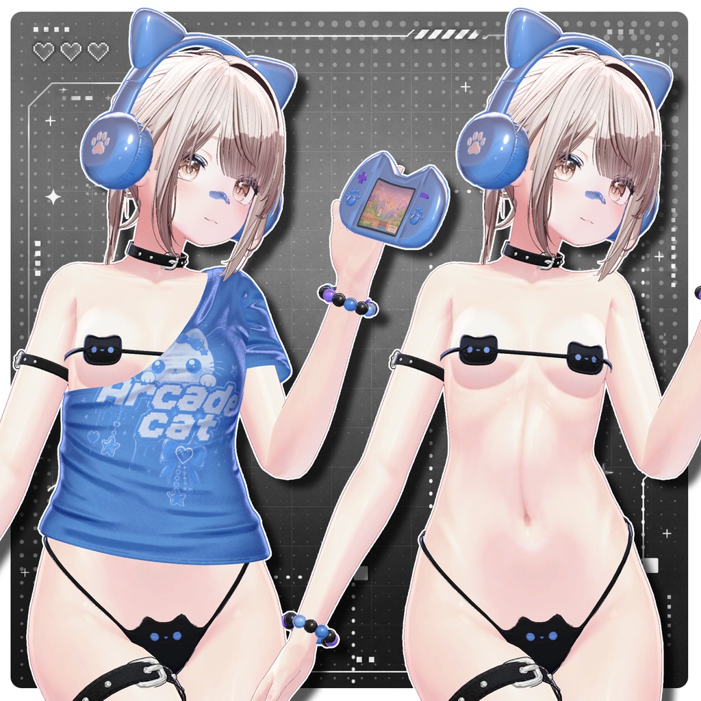 ❤️SALE❤️ ⟦VRC 10アバター対応⟧ 🎮 Arcade cat 🐈 ♥ 10Avatar ♥