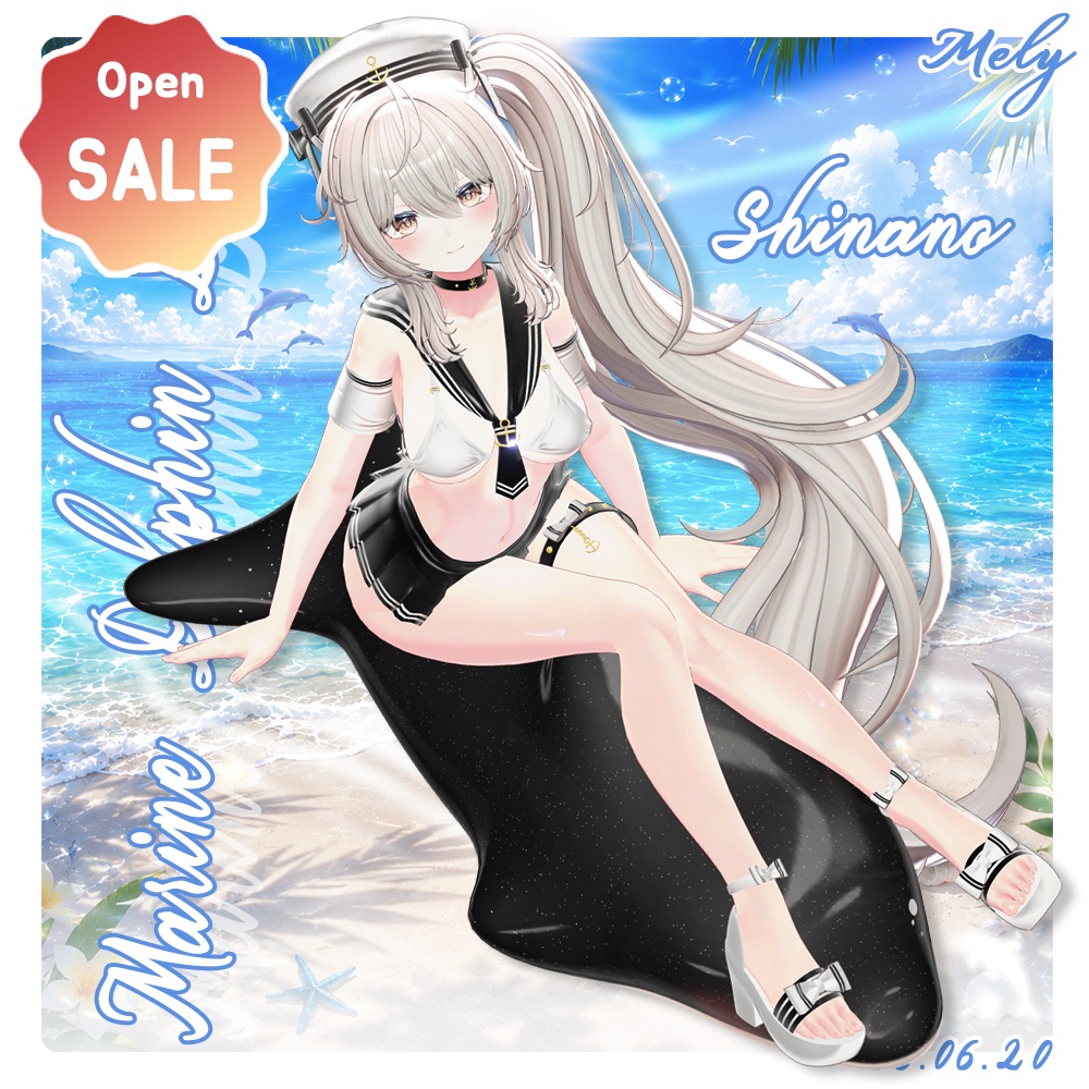 ☀️SALE☀️ ⟦VRC 10アバター対応⟧ ⚓ Marine Dolphin Bikini 🐬 ♥ 10Avatar ♥