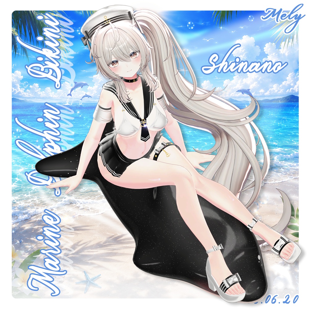 ☀️SALE☀️ ⟦VRC 10アバター対応⟧ ⚓ Marine Dolphin Bikini 🐬 ♥ 10Avatar ♥