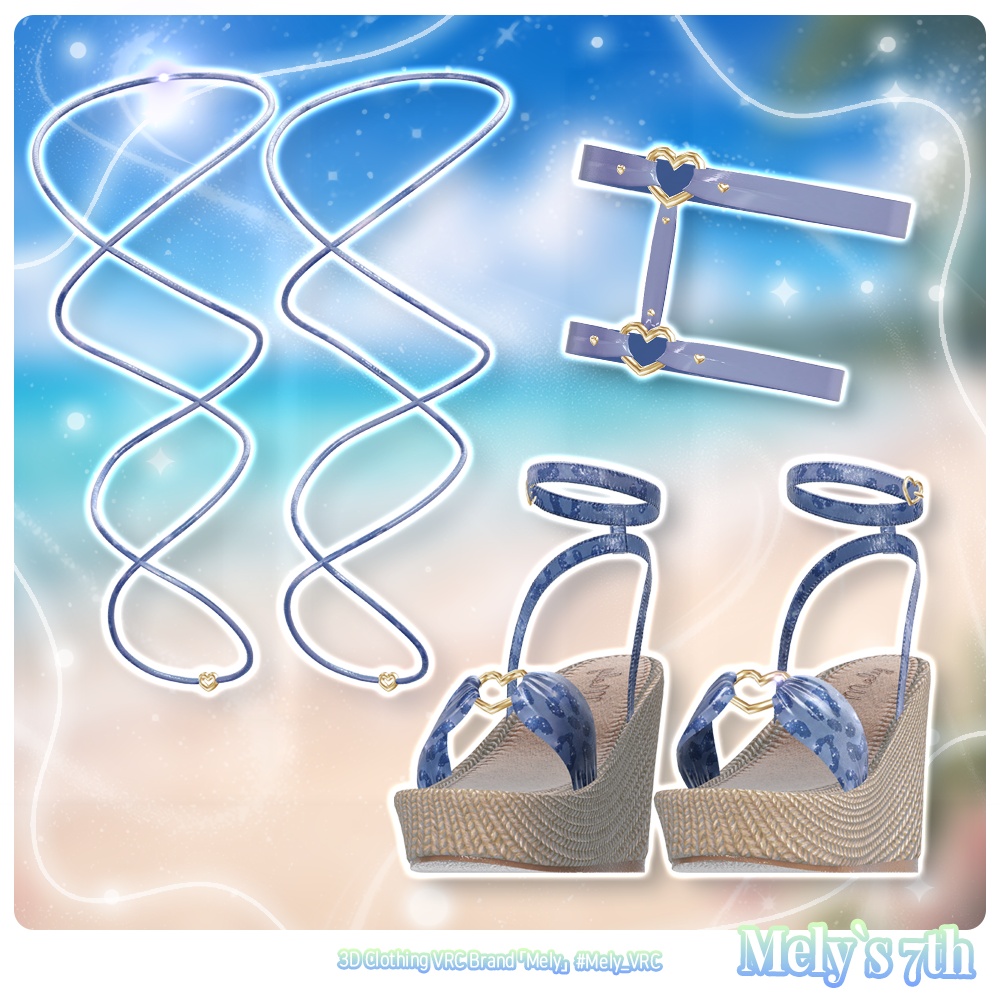 ❤️SALE❤️ ⟦VRC 12アバター対応⟧ 🌊 Ocean Sparkle Bikini ✨ ♥ 12Avatar ♥