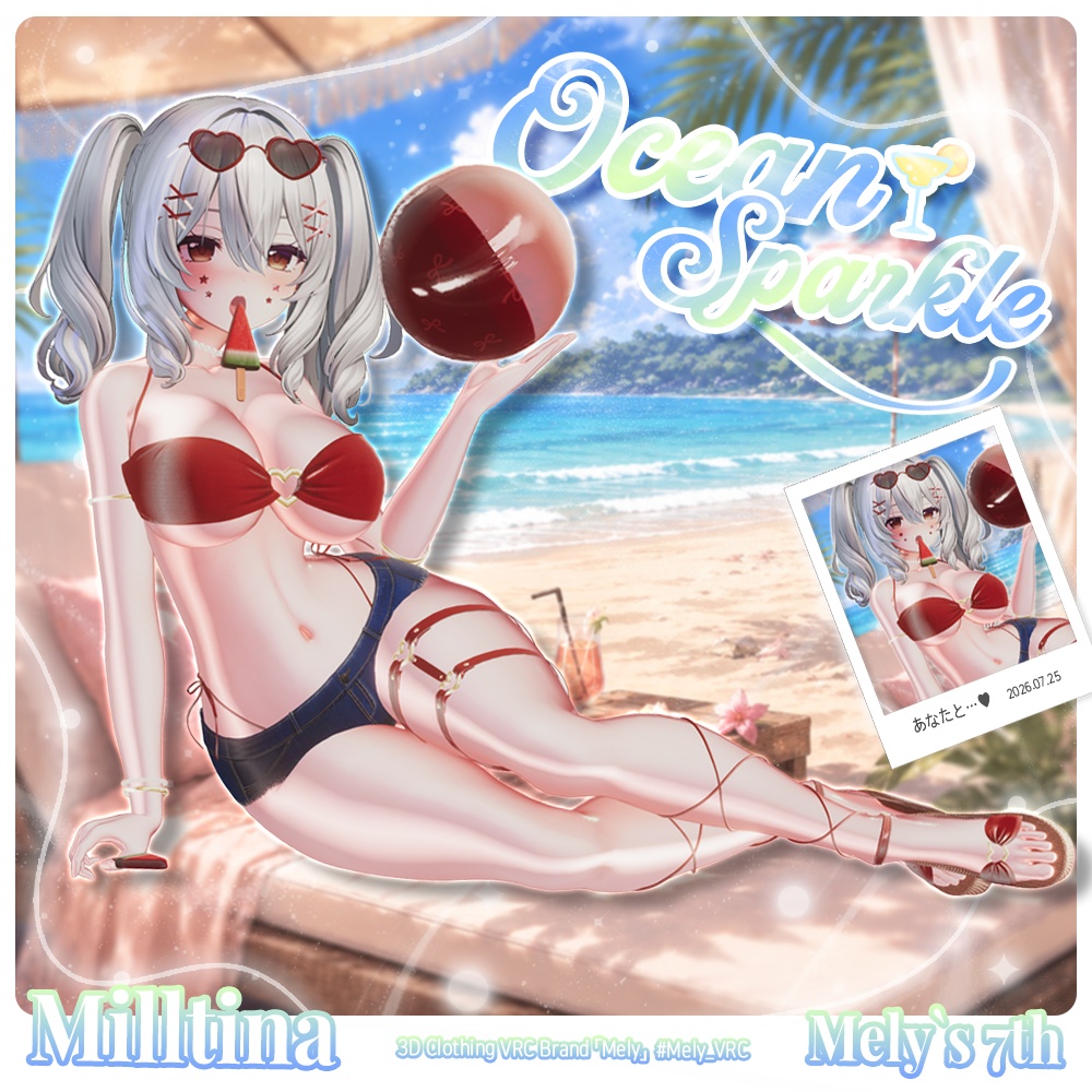 ❤️SALE❤️ ⟦VRC 12アバター対応⟧ 🌊 Ocean Sparkle Bikini ✨ ♥ 12Avatar ♥