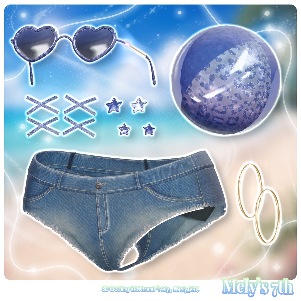 ❤️SALE❤️ ⟦VRC 12アバター対応⟧ 🌊 Ocean Sparkle Bikini ✨ ♥ 12Avatar ♥