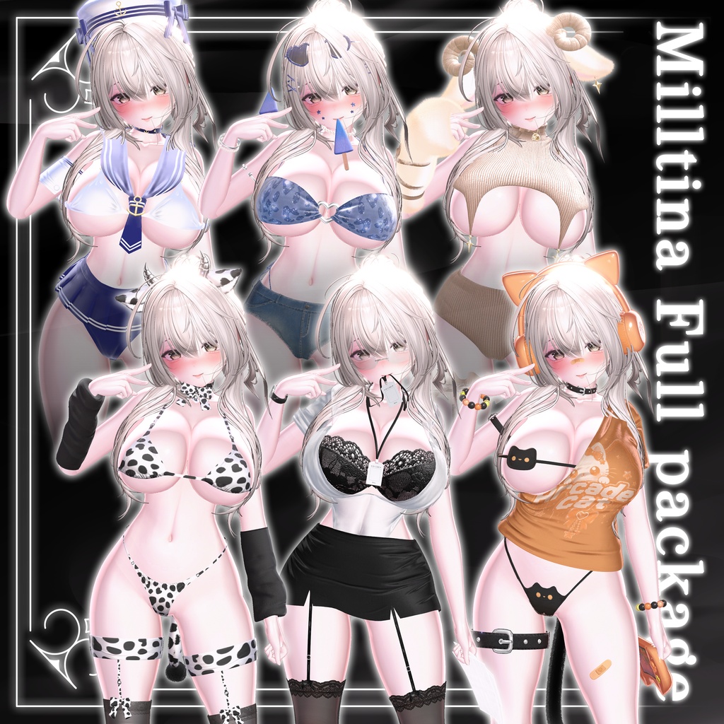 🎃SALE🎃 ⟦VRC ミルティナ⟧ 🐄 Milltina Full package 📦 ♥ 6 Outfits ♥