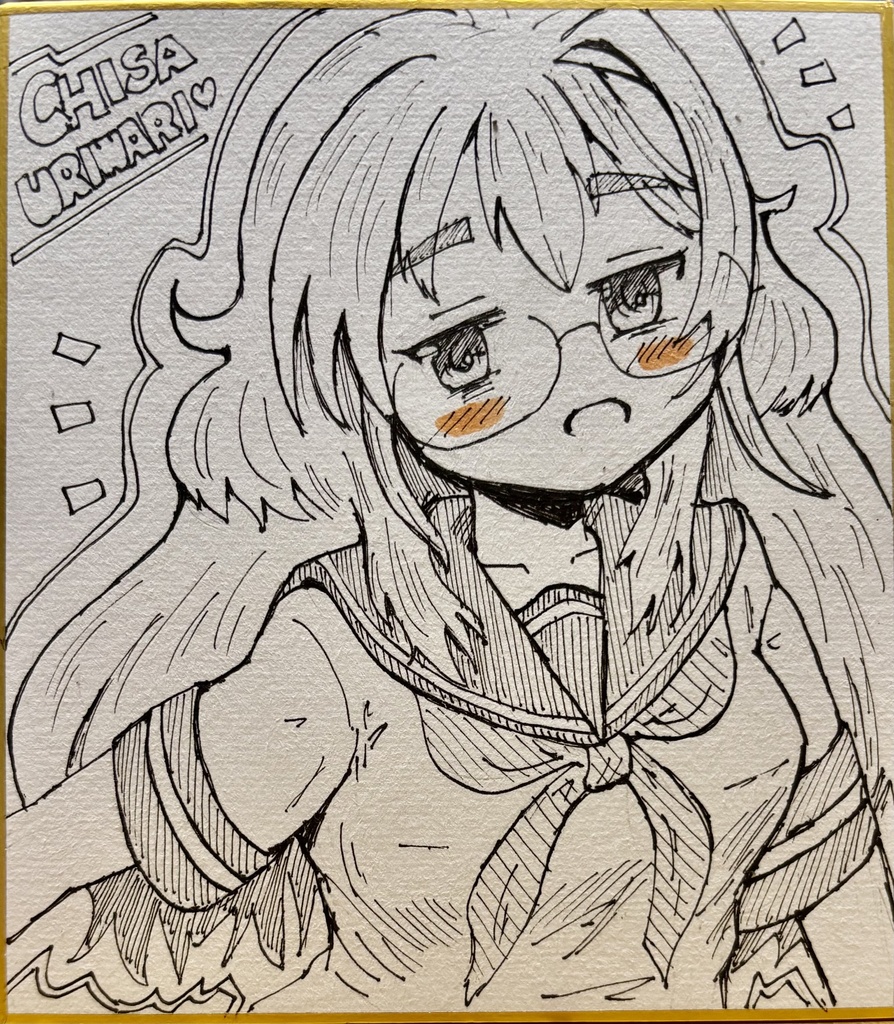 色紙（千紗てゃん制服）