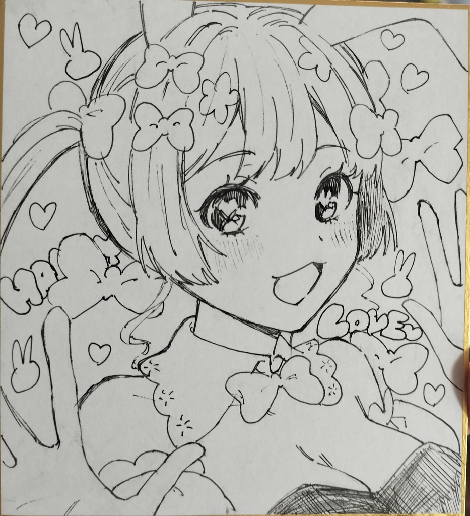 落書きミニ色紙