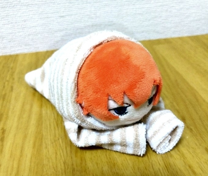 だぶだぶシャツ（茶×白ボーダー）