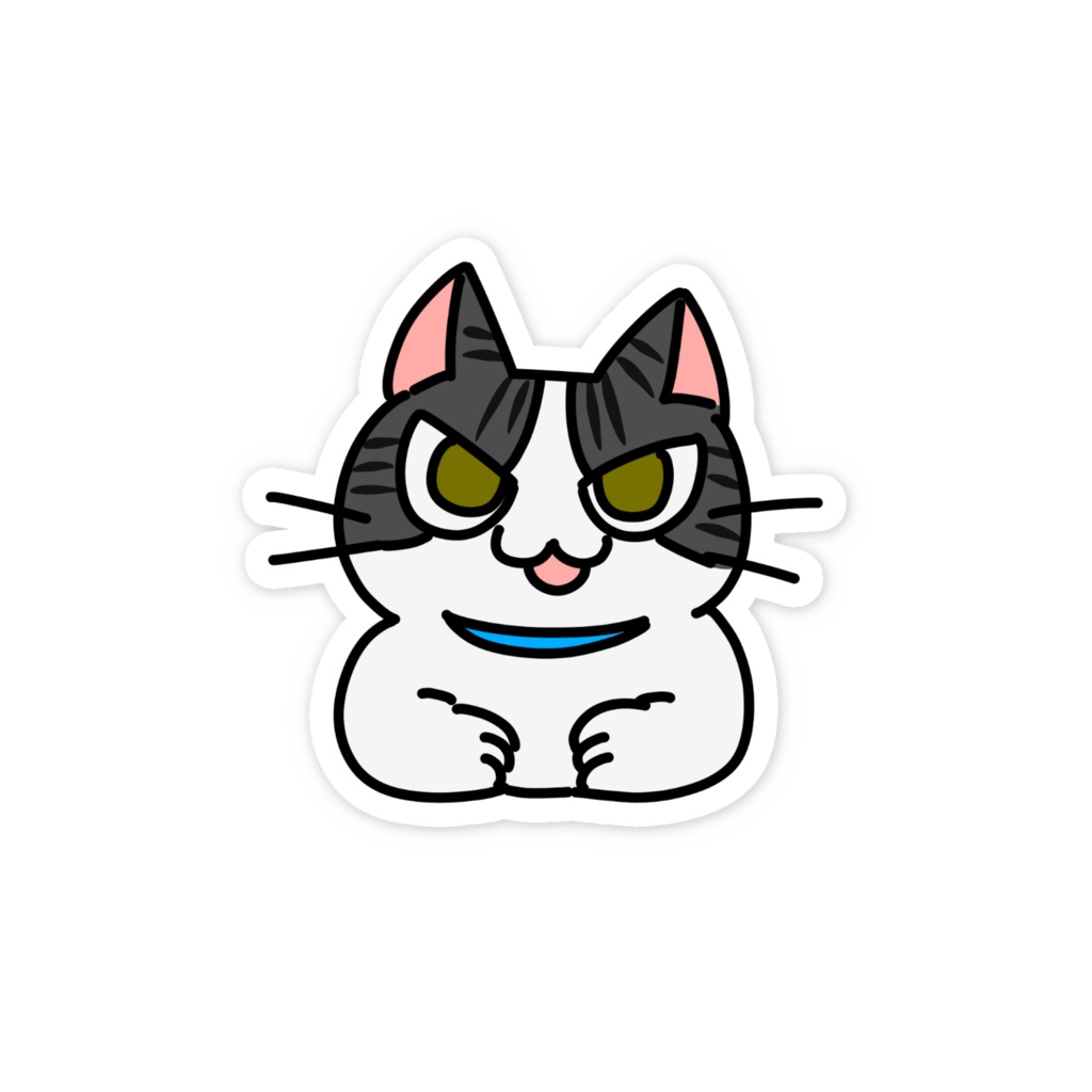 猫のビス もっちりスマホステッカー