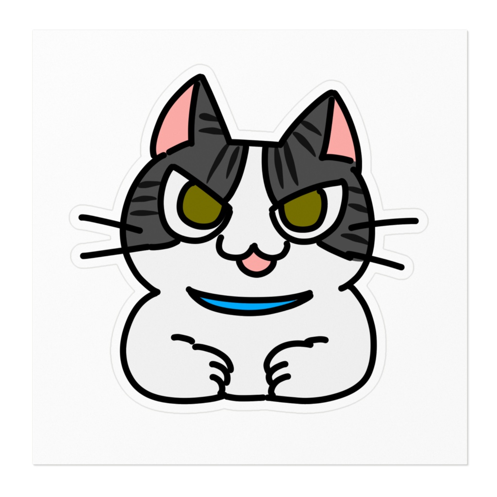 猫のビス もっちりステッカー(大)