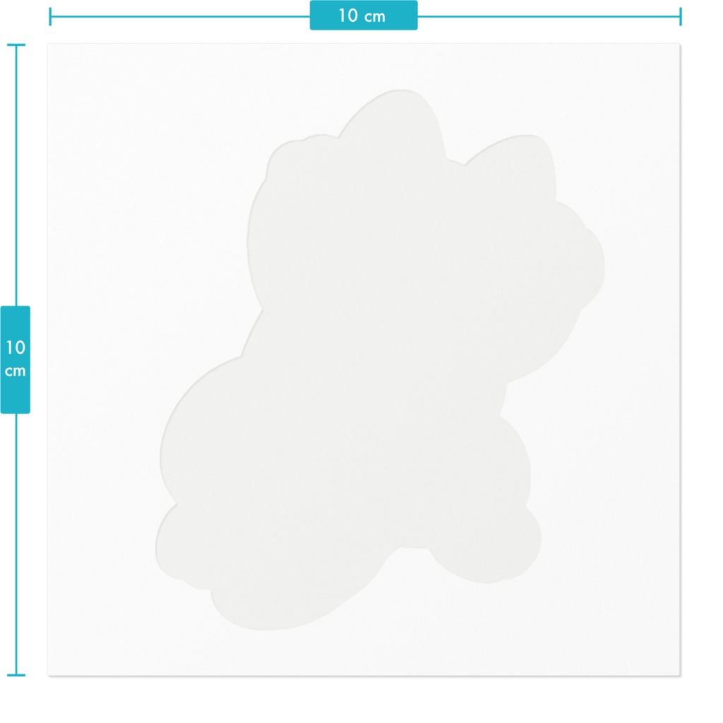猫のビス まっしろおなかステッカー(大)