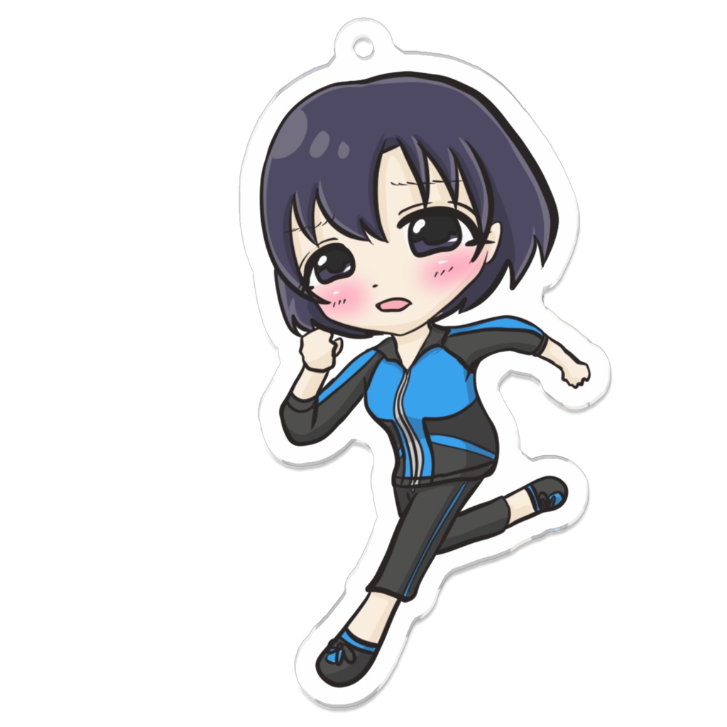 70.レッスンウェア ＜ジャージ/クロップド＞ 白菊ほたる アクリルキーホルダー【pixivFACTORY】