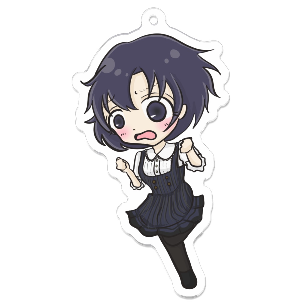 55.ステップ＆スキップ 白菊ほたる アクリルキーホルダー【pixivFACTORY】