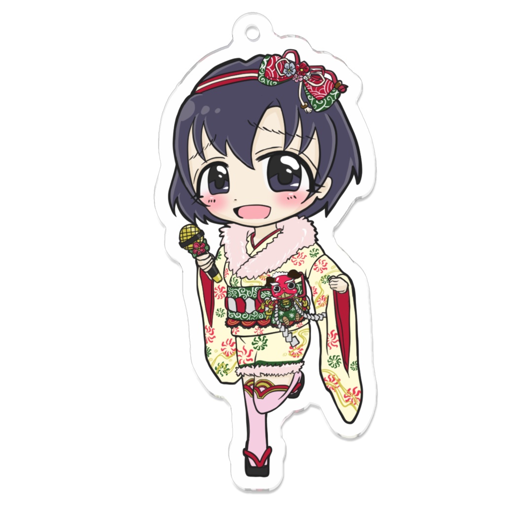 25.新春ガール + 白菊ほたる アクリルキーホルダー【pixivFACTORY】