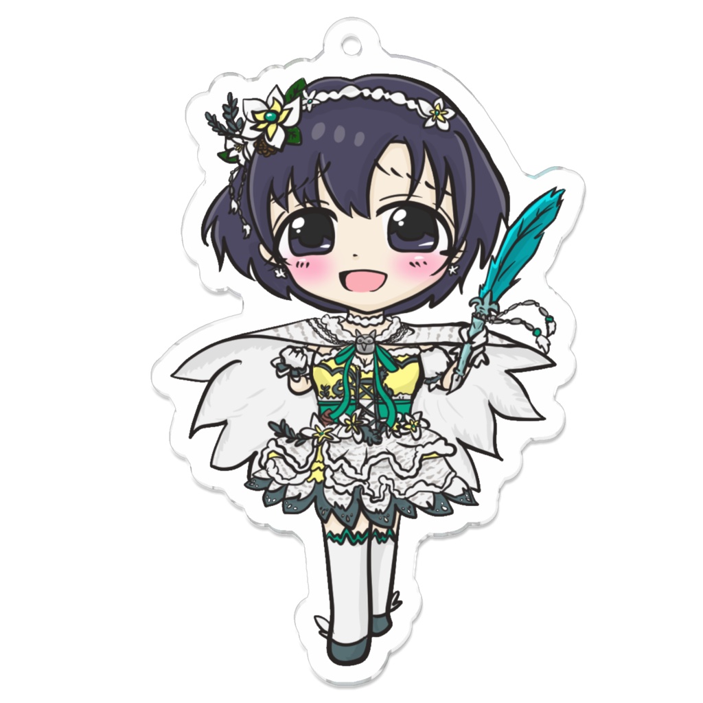 17.たいせつな言葉+ 白菊ほたる アクリルキーホルダー【pixivFACTORY】