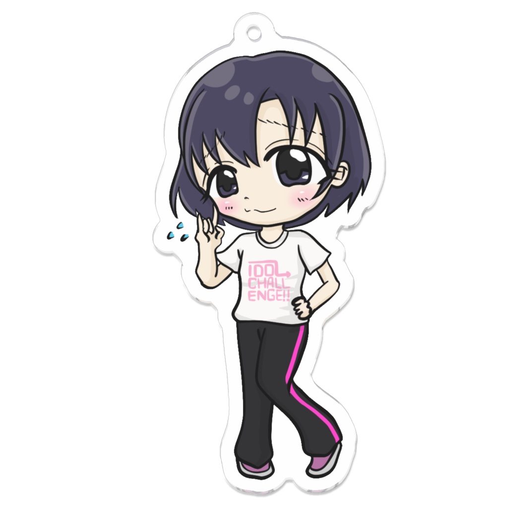 14.ゴシック・モデル 白菊ほたる アクリルキーホルダー【pixivFACTORY】