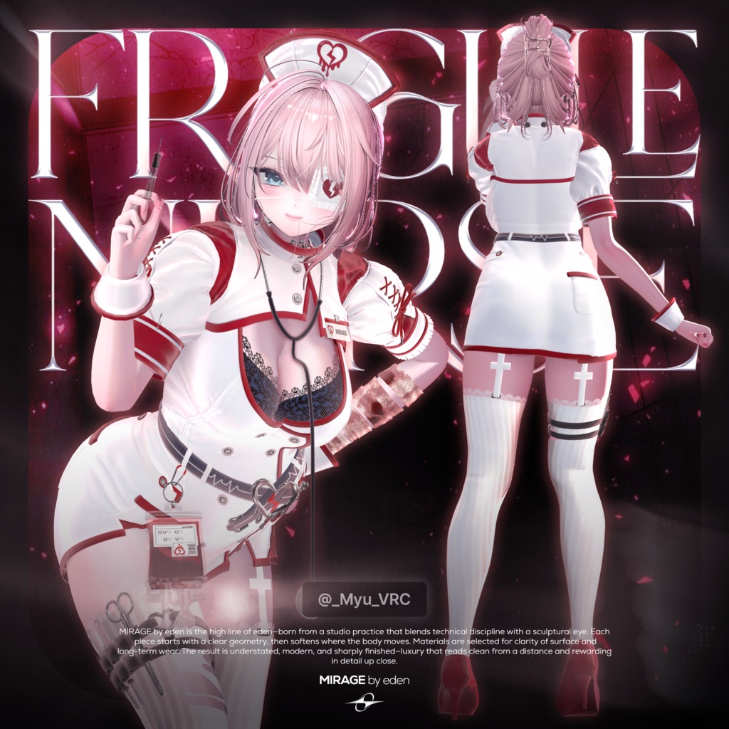 ✨セール中✨ Fragile_Nurse【20アバター対応】 🖤OPEN SALE🖤