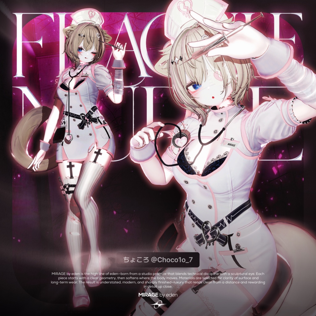 ✨セール中✨ Fragile_Nurse【20アバター対応】 🖤OPEN SALE🖤