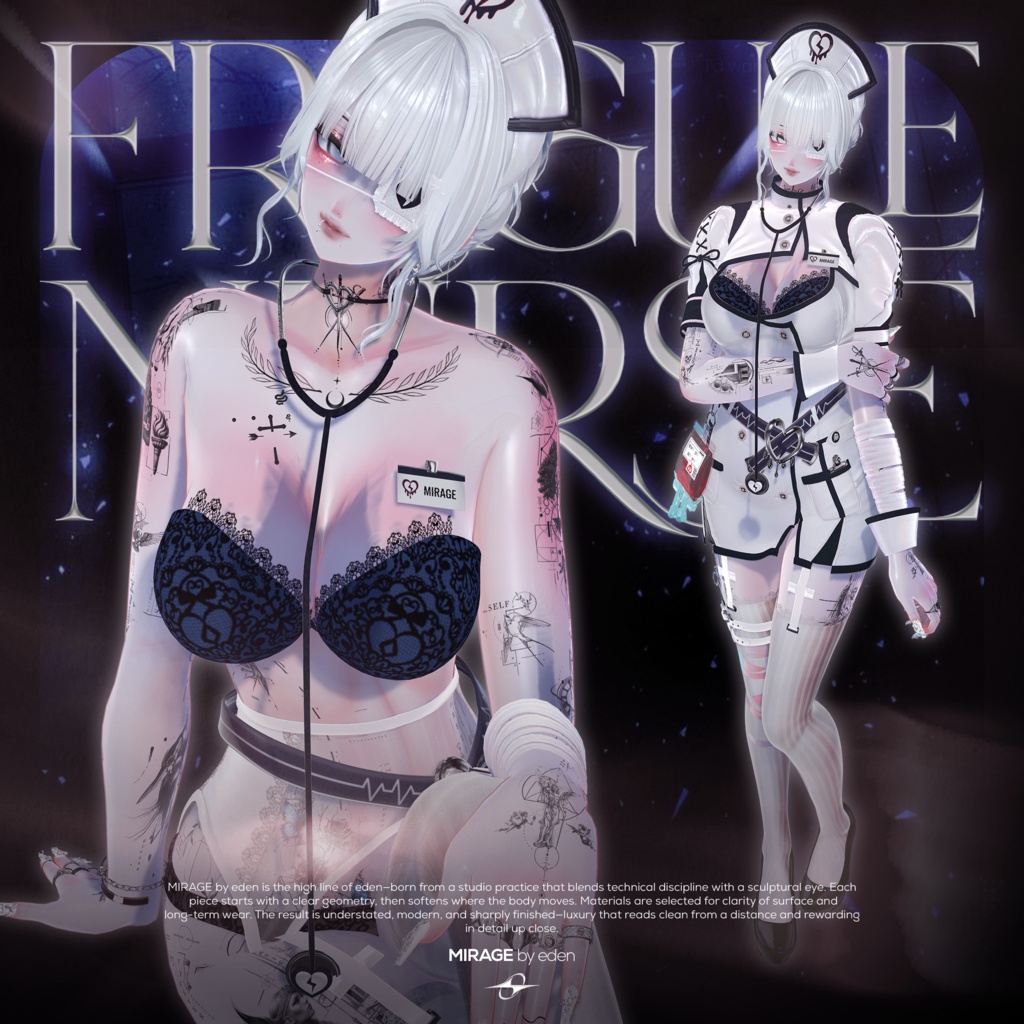 ✨セール中✨ Fragile_Nurse【20アバター対応】 🖤OPEN SALE🖤