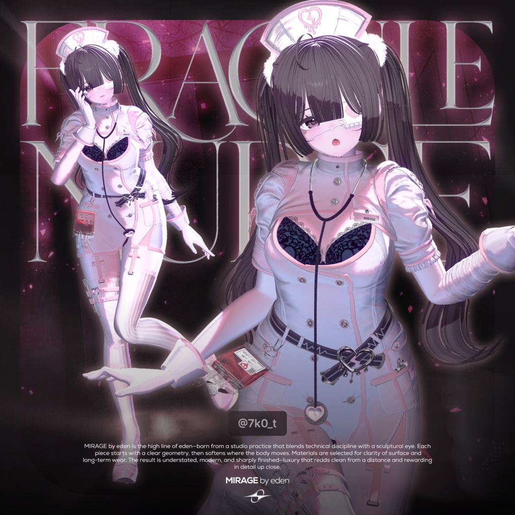 ✨セール中✨ Fragile_Nurse【20アバター対応】 🖤OPEN SALE🖤