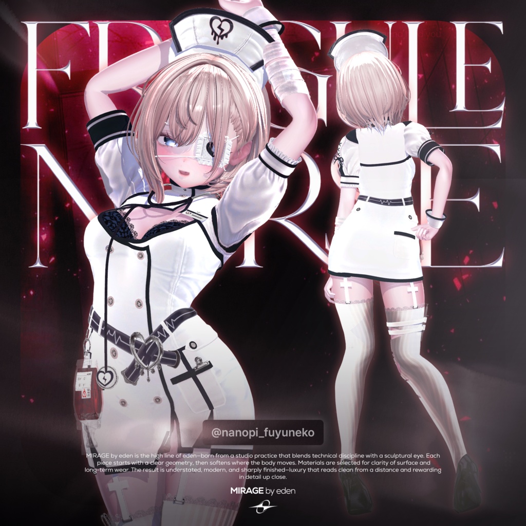 ✨セール中✨ Fragile_Nurse【20アバター対応】 🖤OPEN SALE🖤