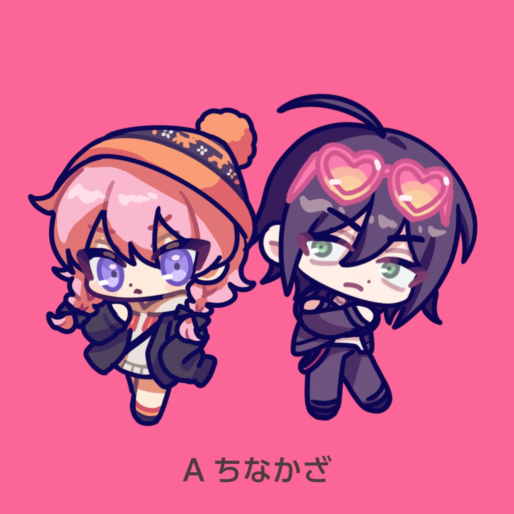 ふたりぐみステッカー