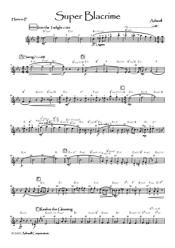 「Super Blacrime - 紺漣」の楽譜データ (pdf)