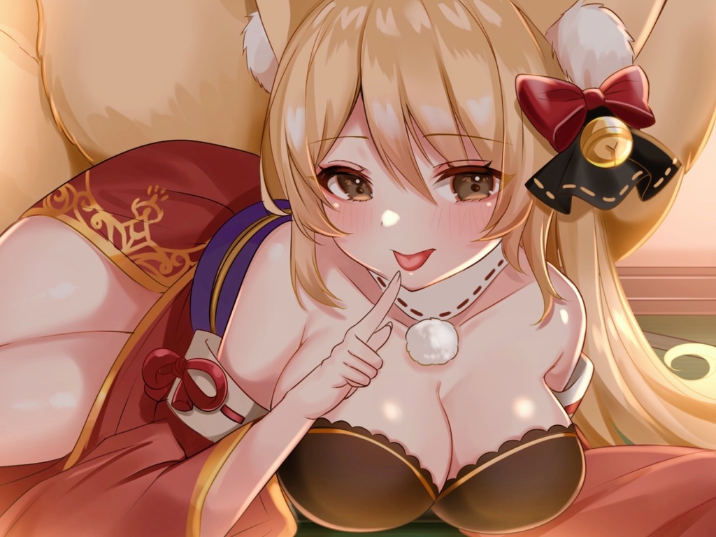 低音ボイスのお狐様はあなたの"精気"が欲しいようです~わらわと熱いひと時を過ごそうぞ...~【耳かき・ふわふわしっぽ・耳舐め】