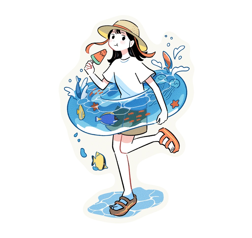 ステッカー | 夏に前のめり