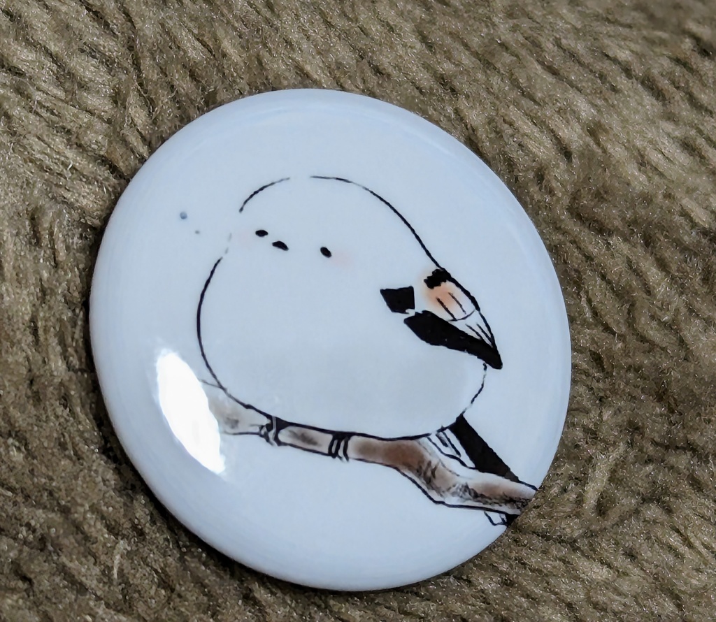 シマエナガ缶バッチ