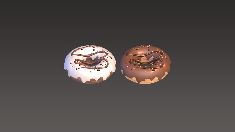 【3Dモデル】ドーナツセット