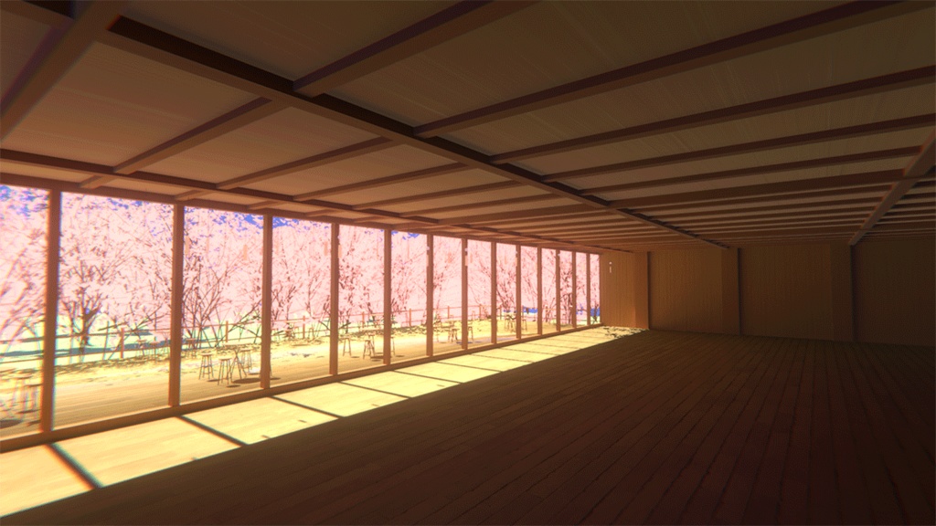 【VRChatワールド】Sakura Terrace 【動く雲】