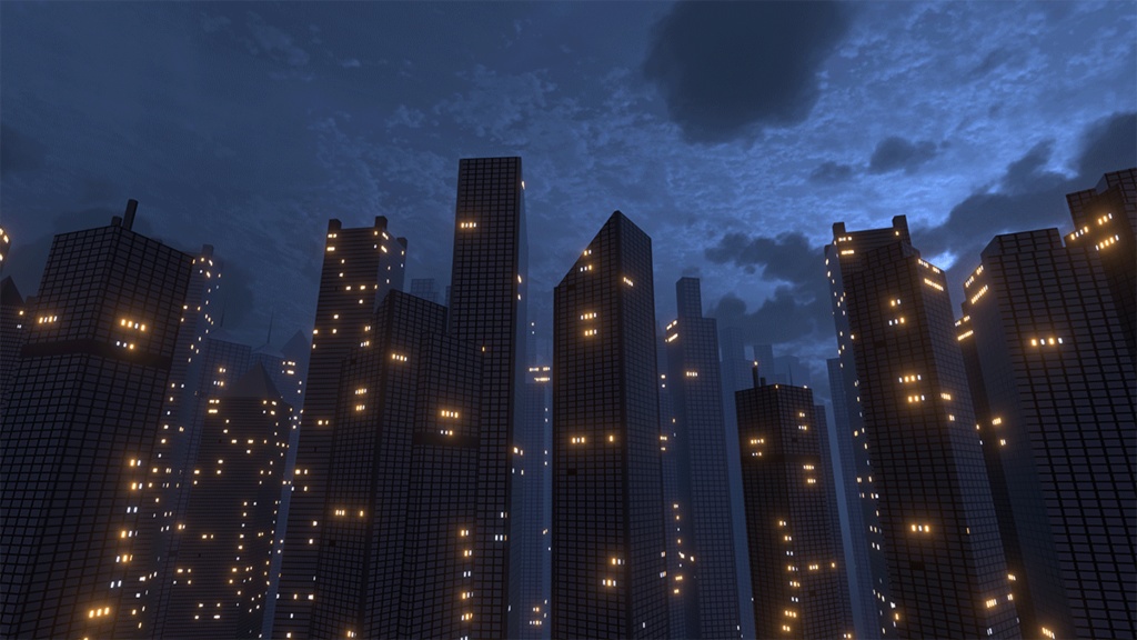 【VRChatワールド】夜景都市自動生成ギミック