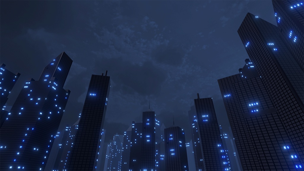 【VRChatワールド】夜景都市自動生成ギミック