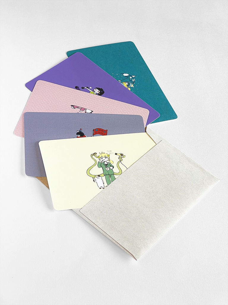 【完売御礼】エイリアンガールの日常 ✦ ポストカード5種セット