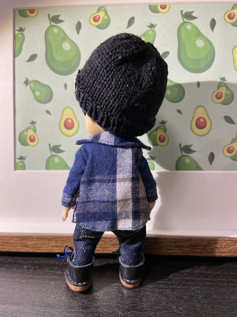 青のavocadog Tシャツとチェックシャツ 2点セット